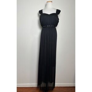 connected apparel | Dresses | Connected Apparel Red And Black Elegant Maxi  Dress Stunning Floral Detailing | Poshmark